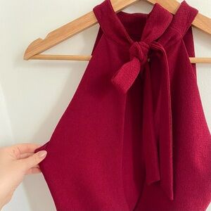 Anthropologie Cropped Open Back Top